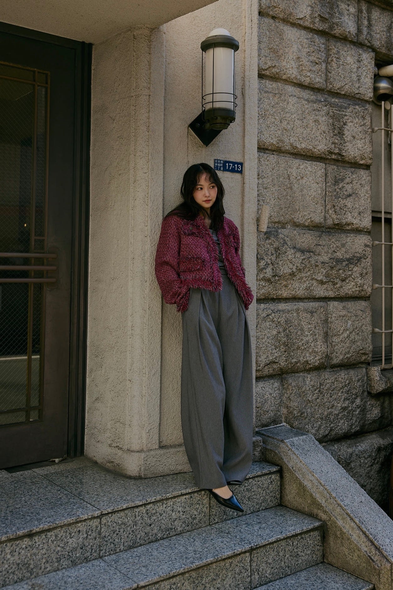 glitter tweed jacket – andequal