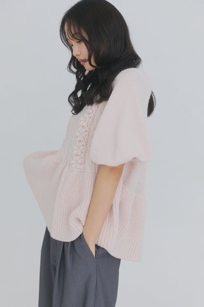 flower cable design knit