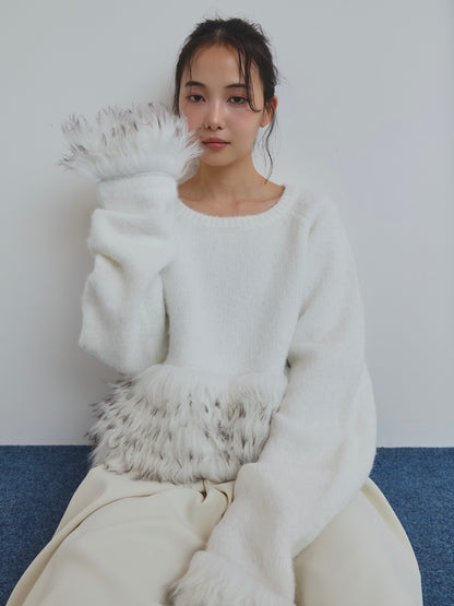 panel design fur knit