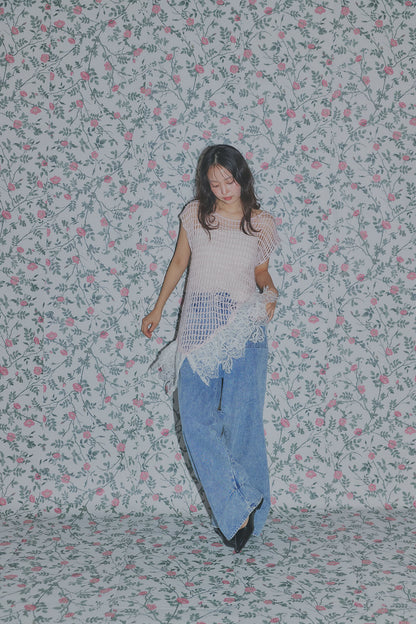 lace docking mesh knit