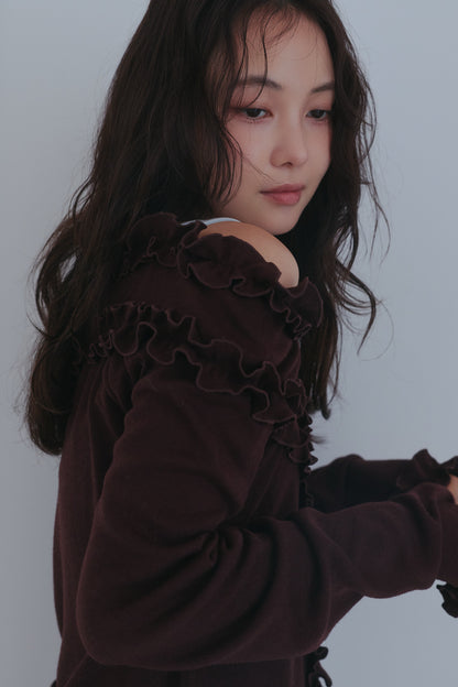 bicolor layered rib knit