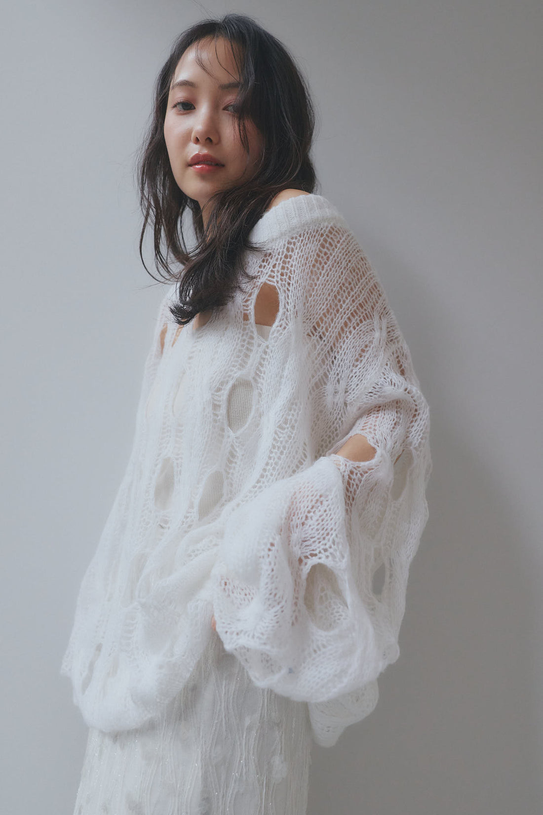 cloudy sheer knit
