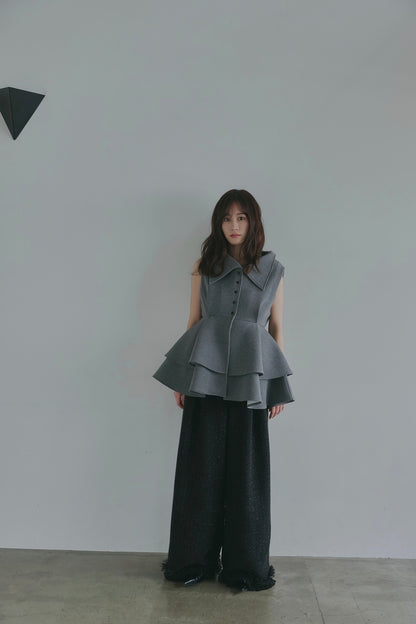 collar design peplum tops