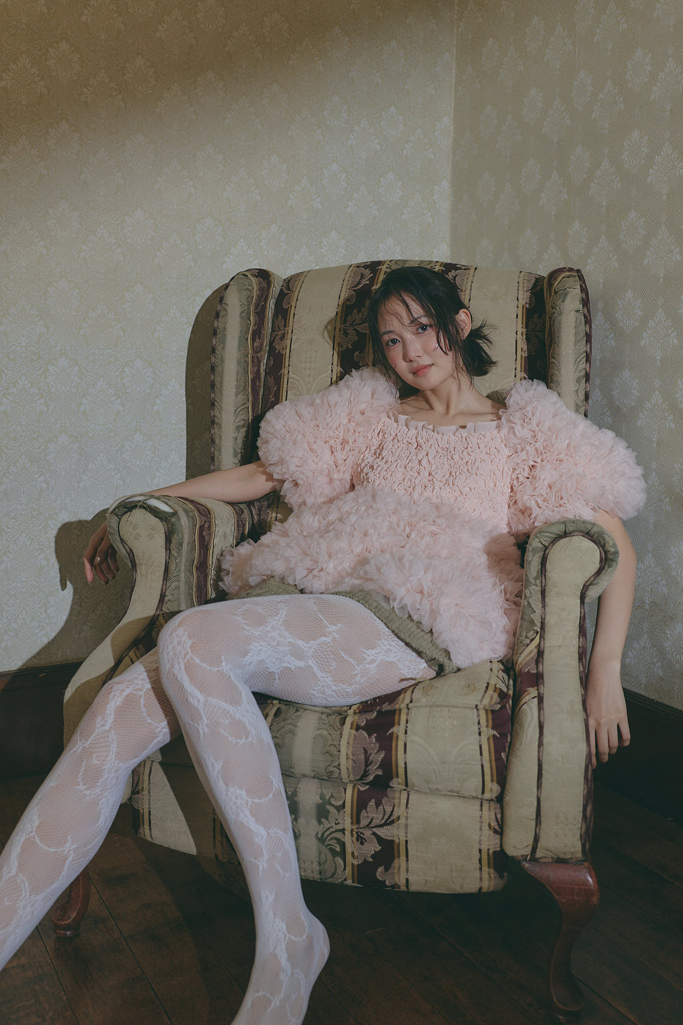 soft sparkle tulle blouse