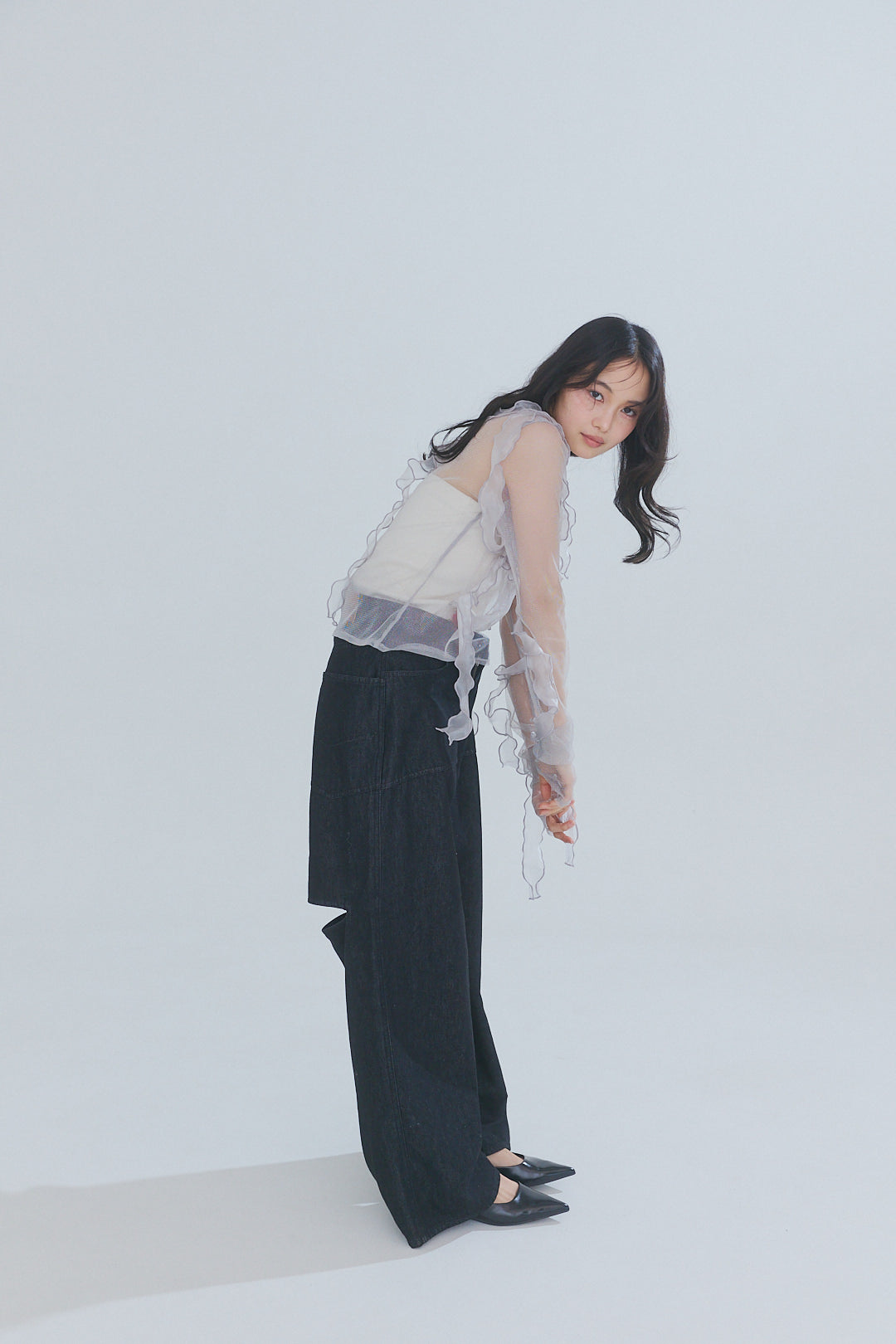 random ribbon sheer tops