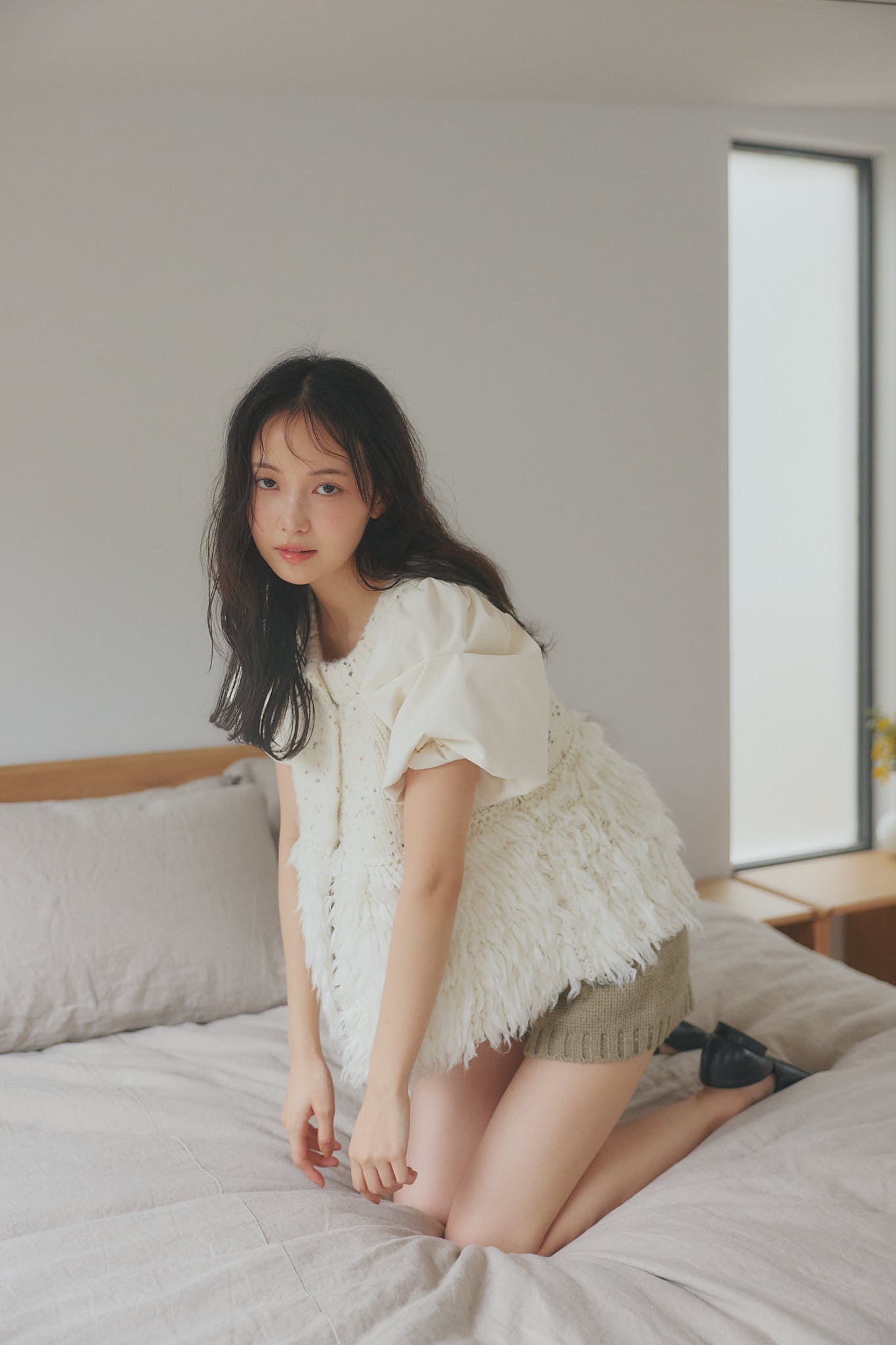 fringe design glitter summer knit