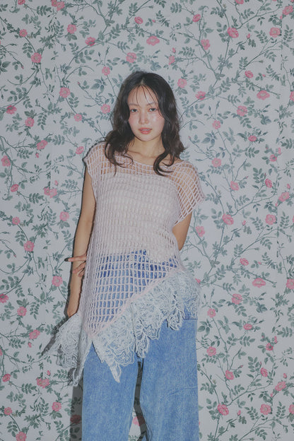 lace docking mesh knit