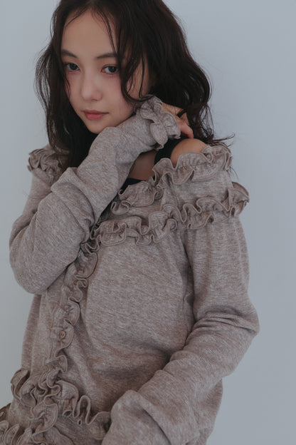 bicolor layered rib knit