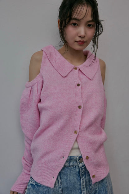 collar design shoulder knit