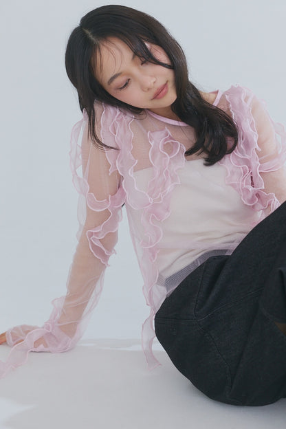 random ribbon sheer tops