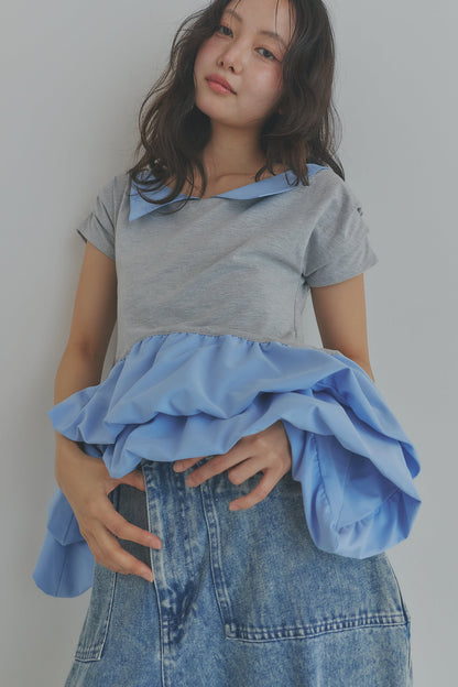 bicolor frill tops
