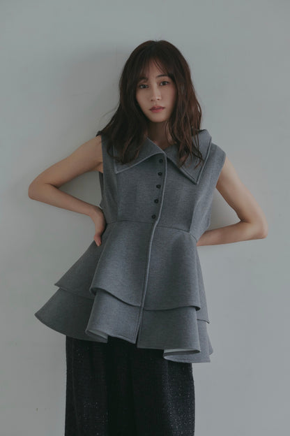 collar design peplum tops