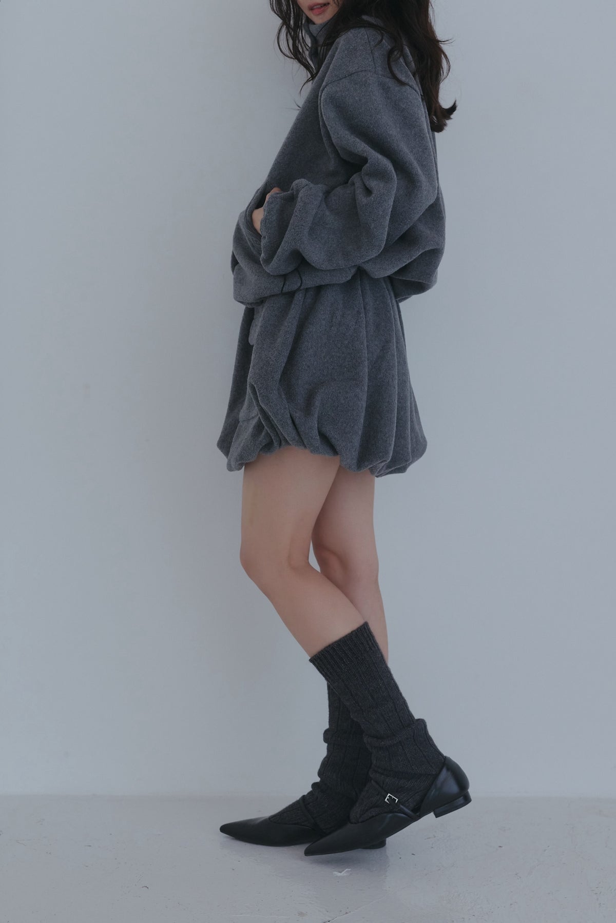 fleece balloon skirt