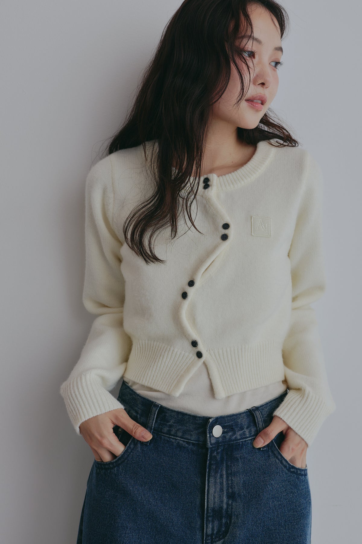 basic wave cardigan