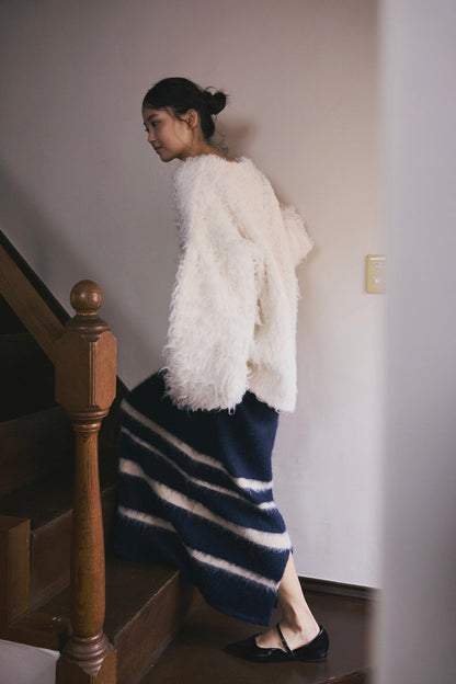 nuance border knit maxi skirt
