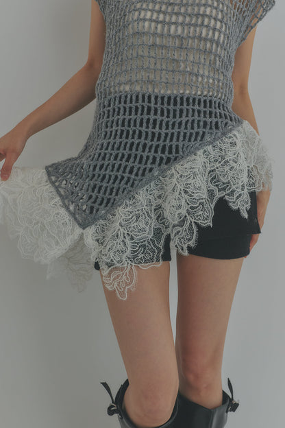lace docking mesh knit