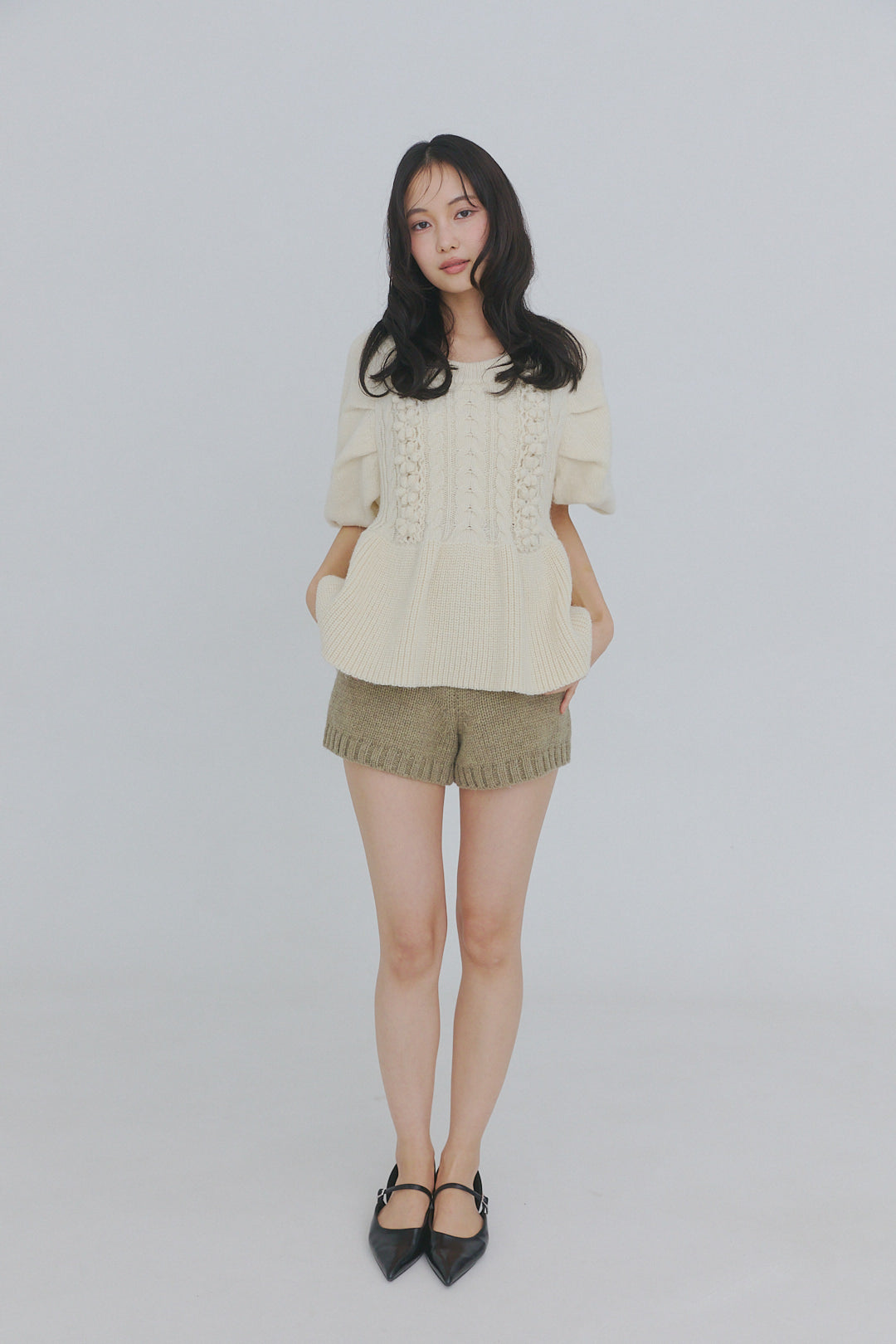 flower cable design knit