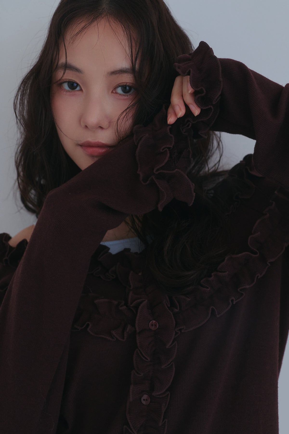 bicolor layered rib knit