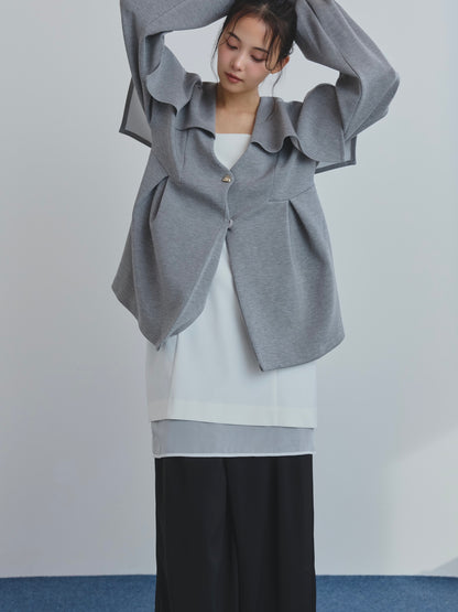 big collar peplum sweat