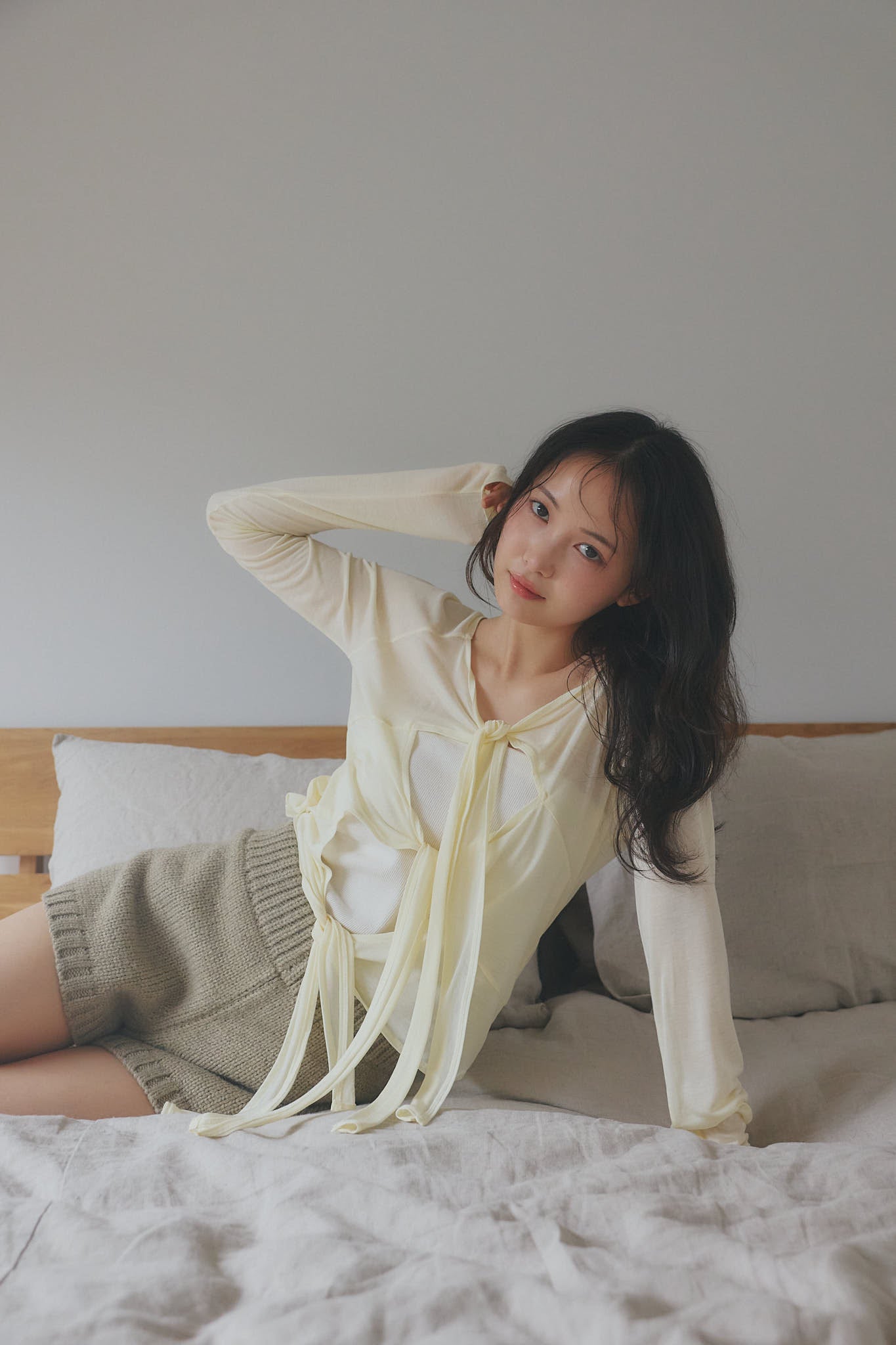 トップス andequal tie design sheer tops tie design sheer tops – andequal