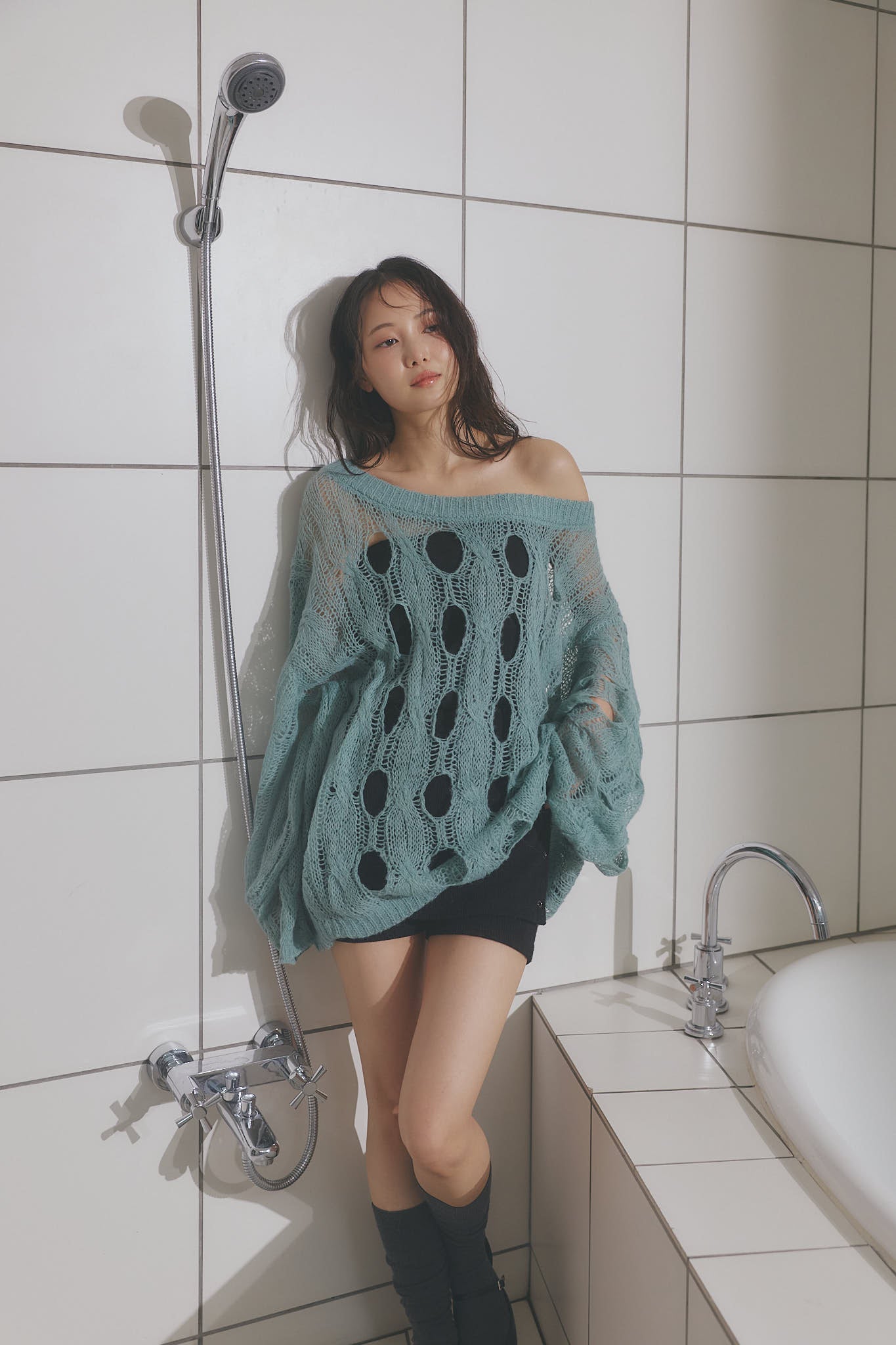 cloudy sheer knit – andequal