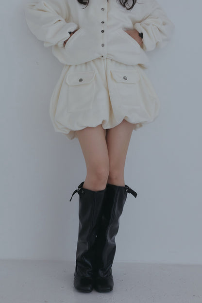 fleece balloon skirt