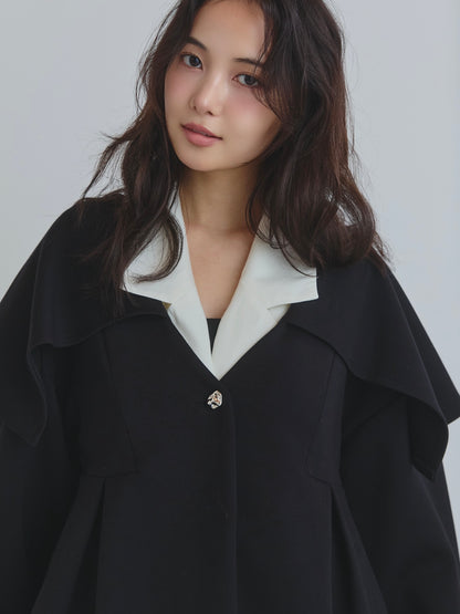 big collar peplum sweat