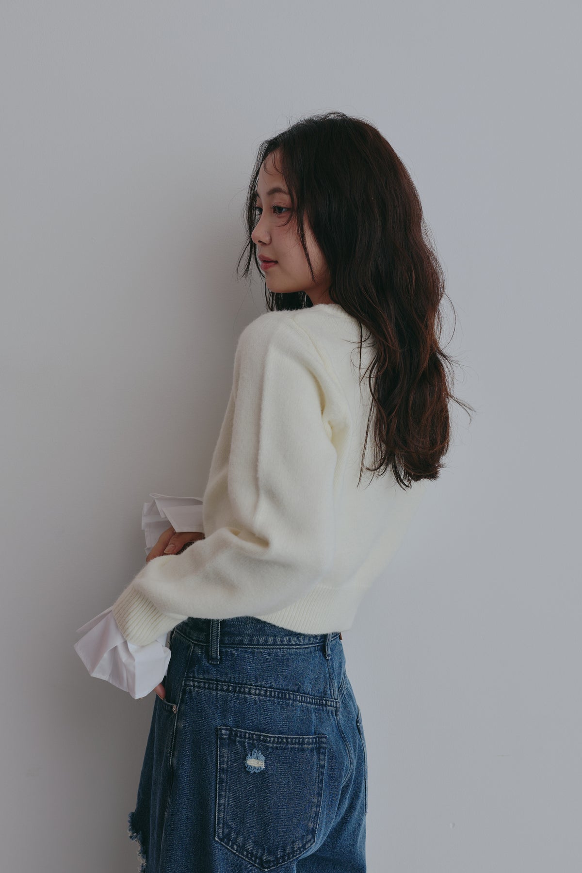 basic wave cardigan