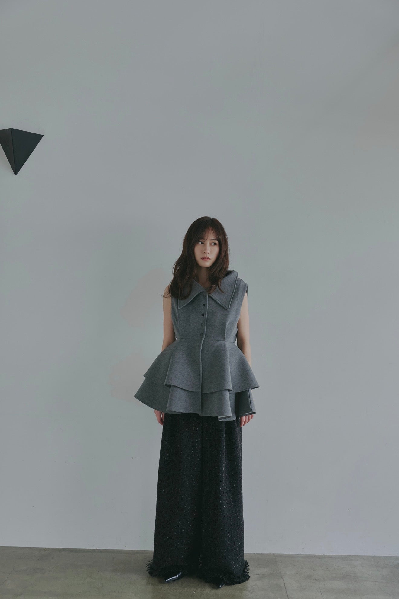 collar design peplum tops