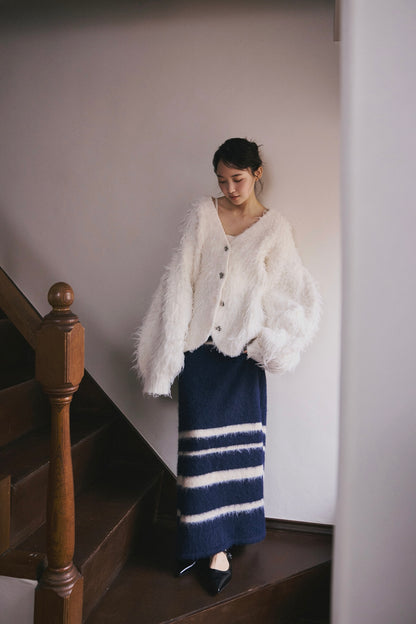 nuance border knit maxi skirt