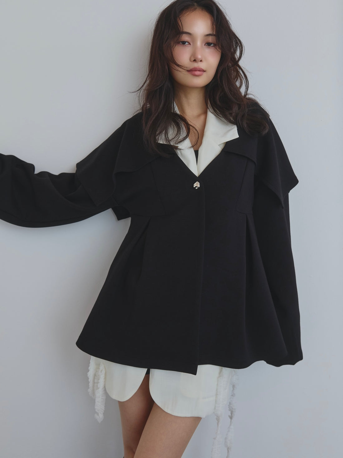 big collar peplum sweat