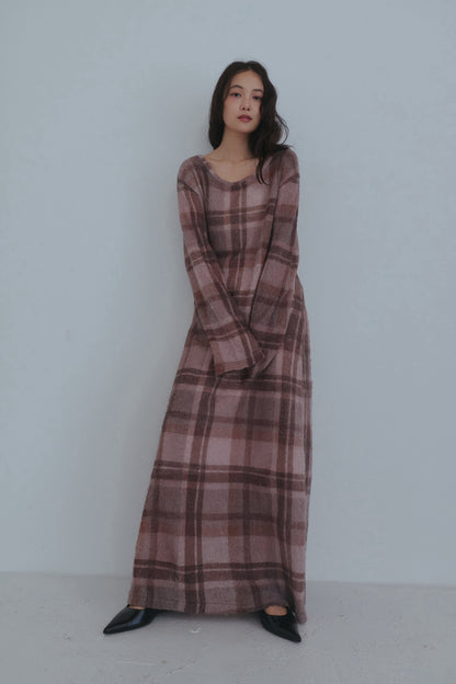 sheer checked one-piece