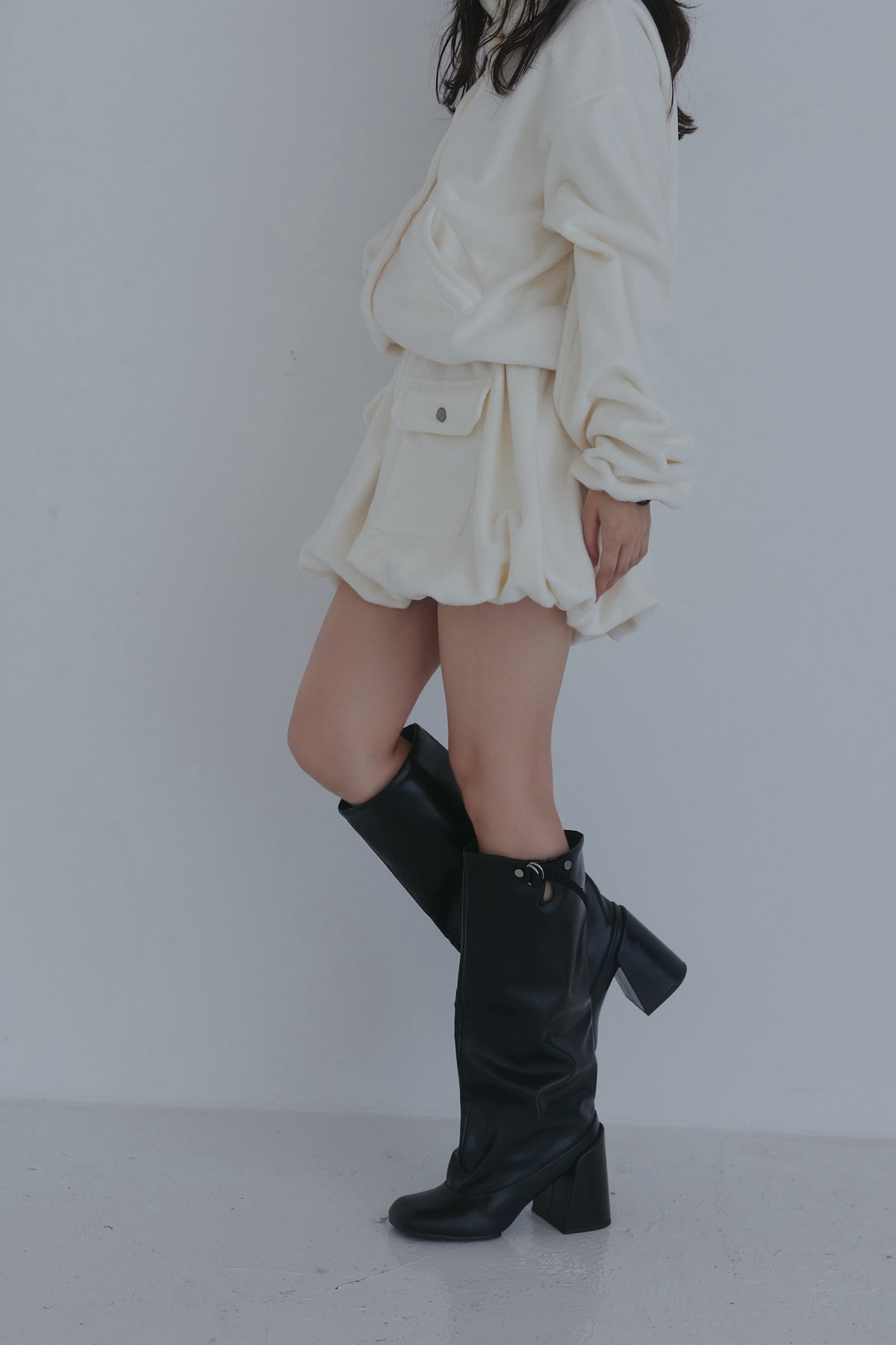 fleece balloon skirt