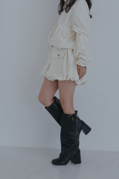 fleece balloon skirt