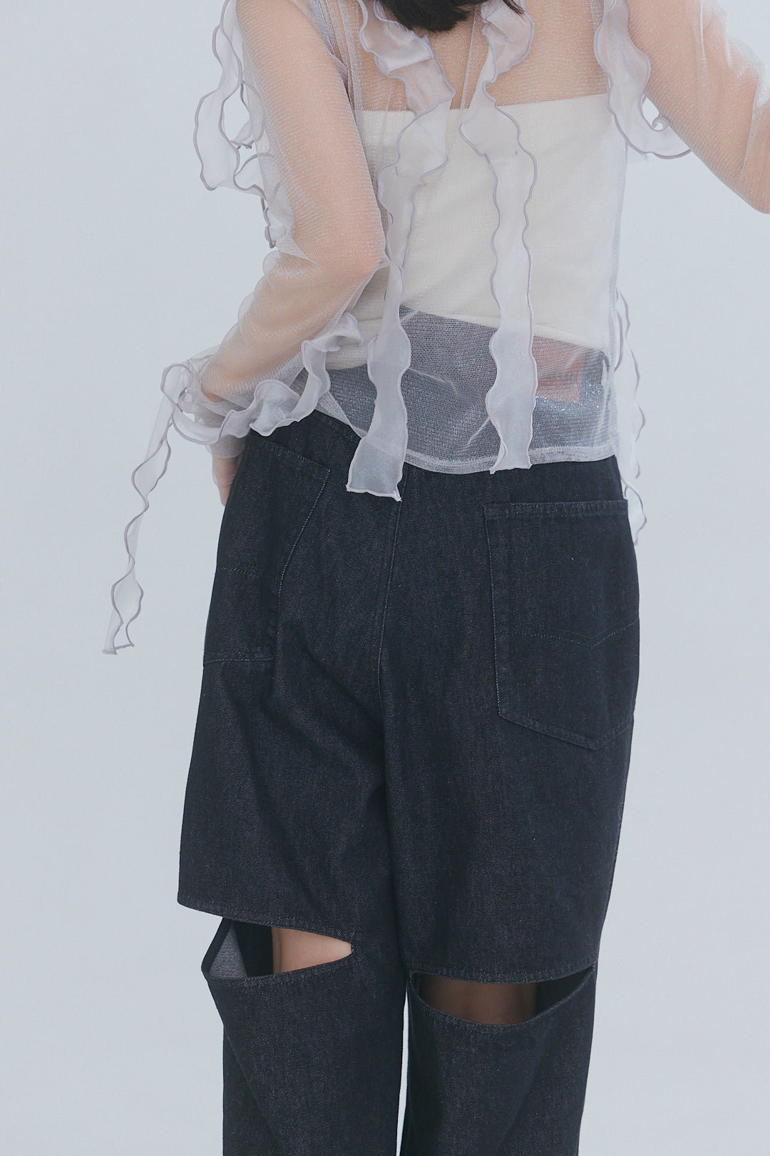 back slit curve denim pants – andequal back slit curve denim pants – andequal
