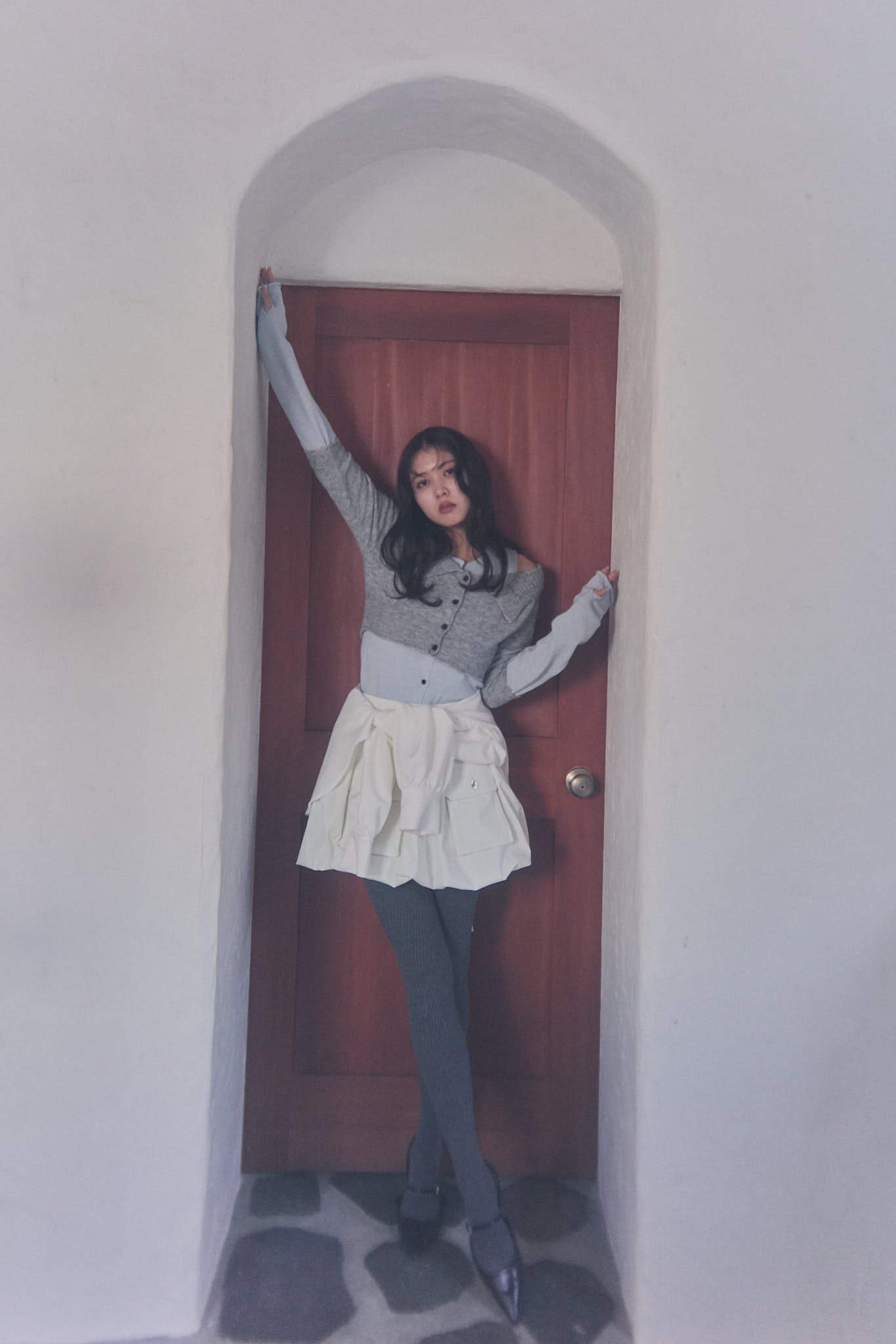 bicolor 2way knit
