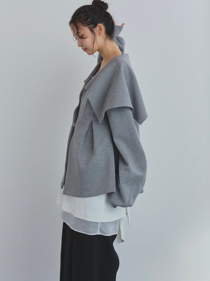 big collar peplum sweat