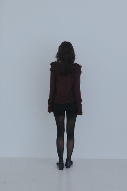 bicolor layered rib knit