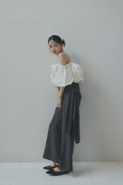 layered rap flare pants
