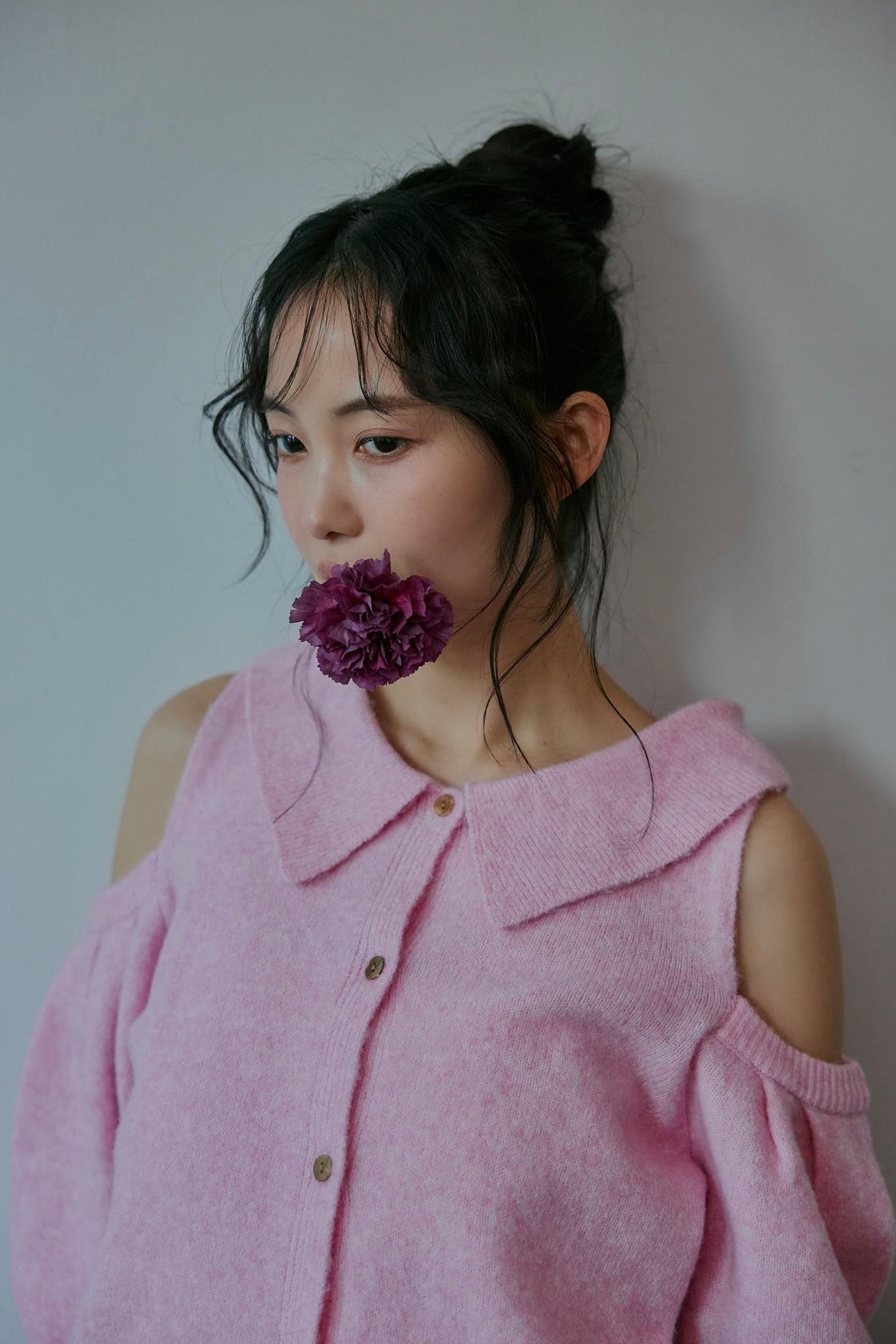 collar design shoulder knit