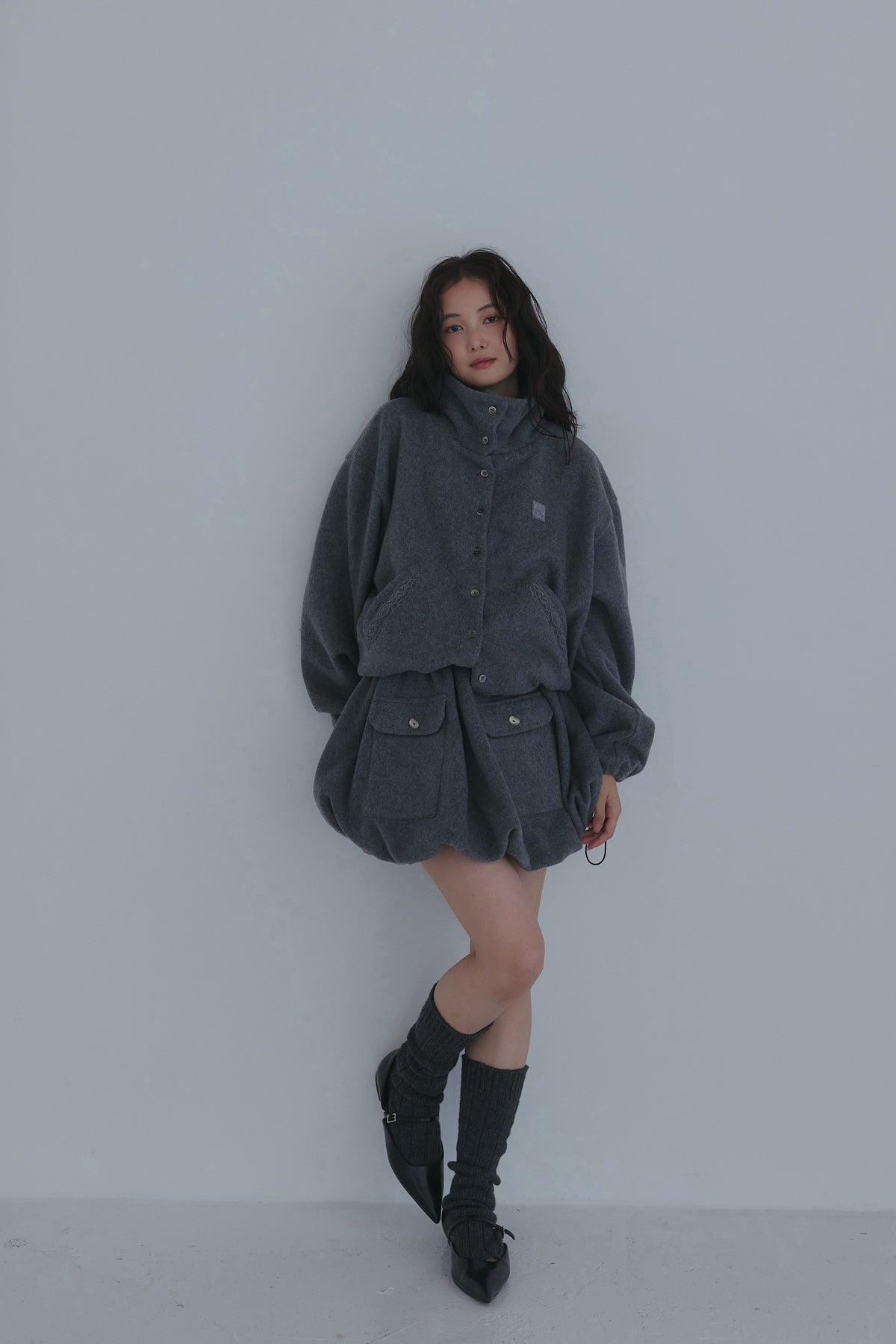 fleece balloon skirt