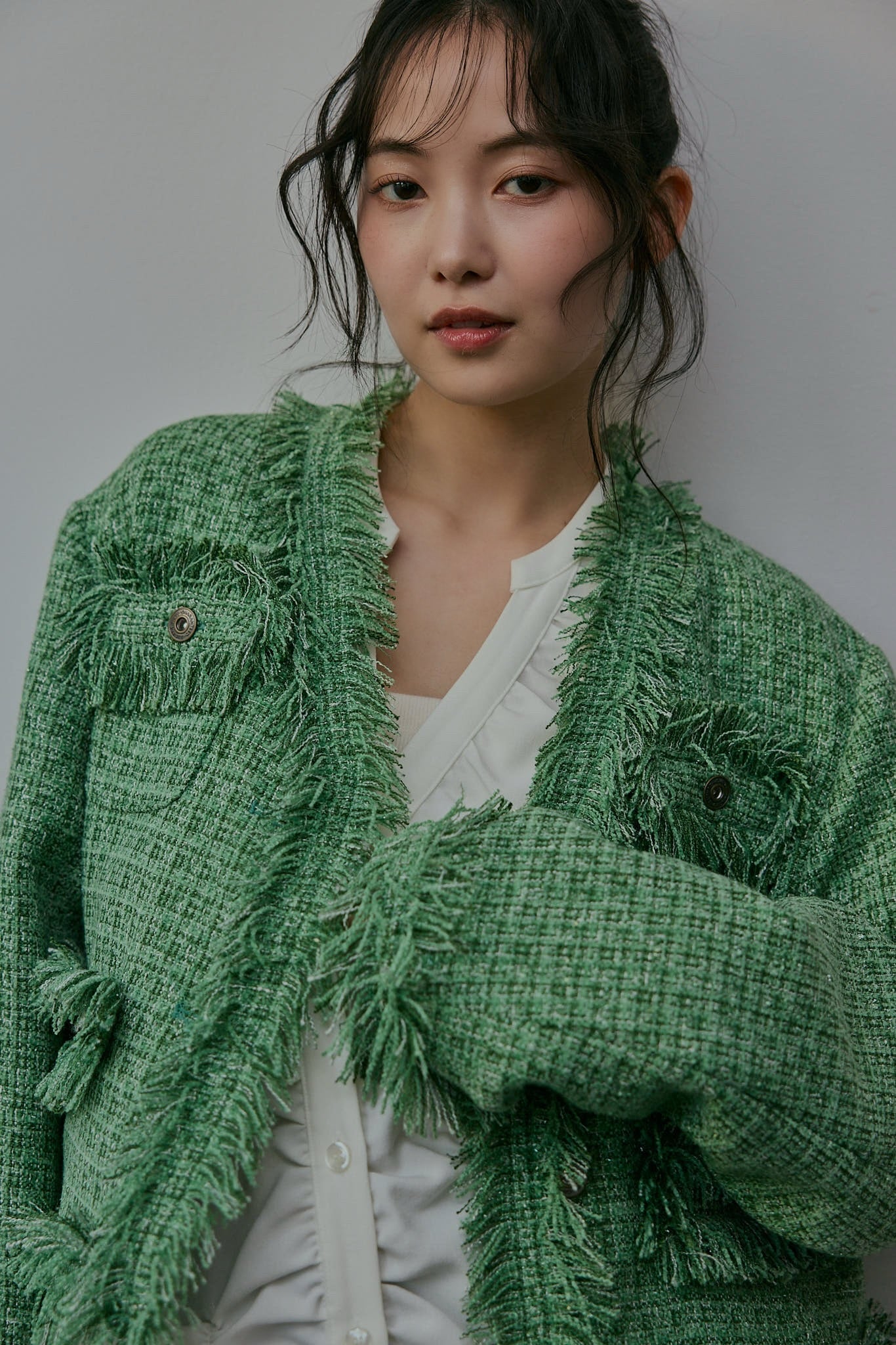 glitter tweed jacket – andequal