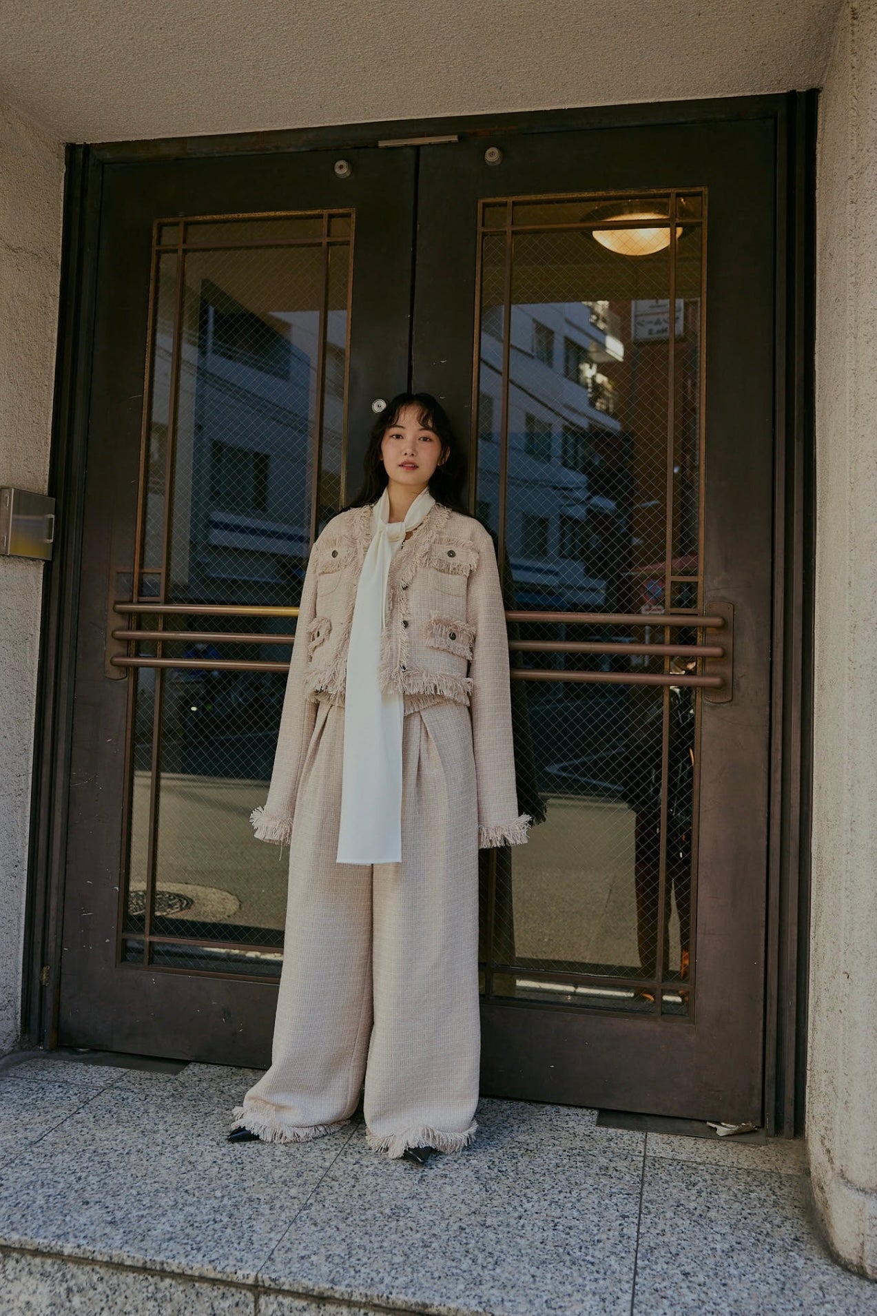 glitter tweed jacket – andequal