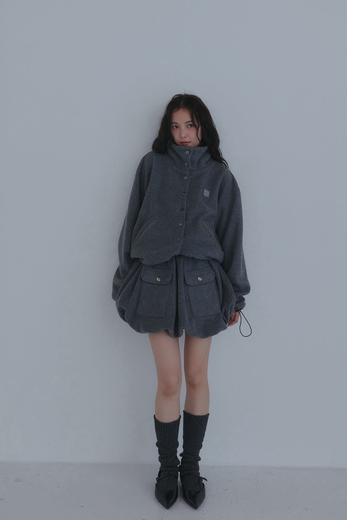 fleece balloon skirt