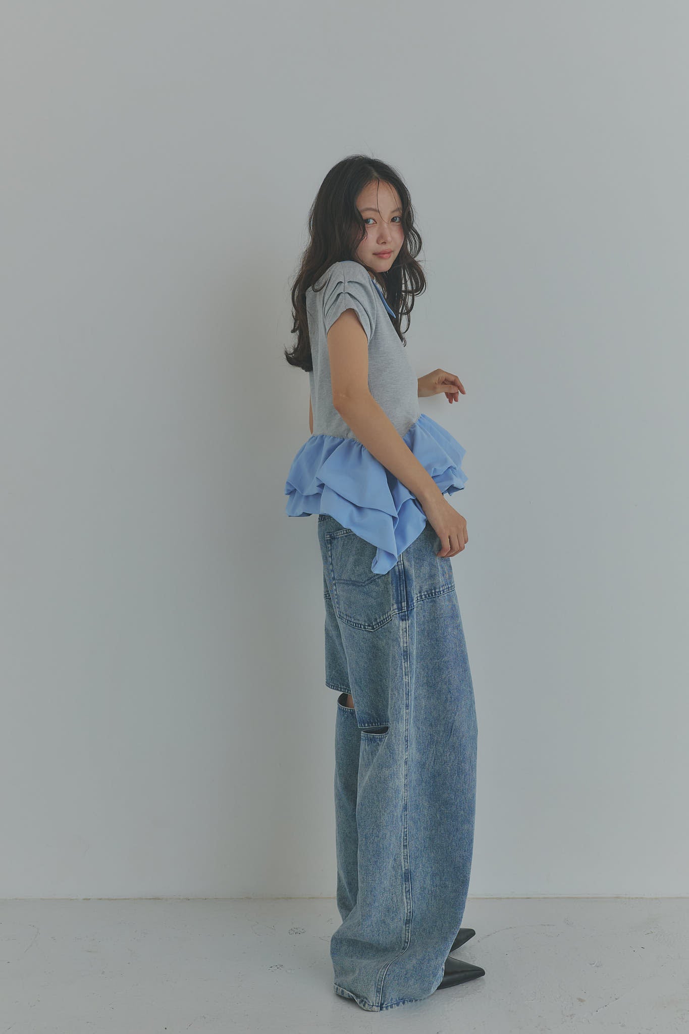 bicolor frill tops