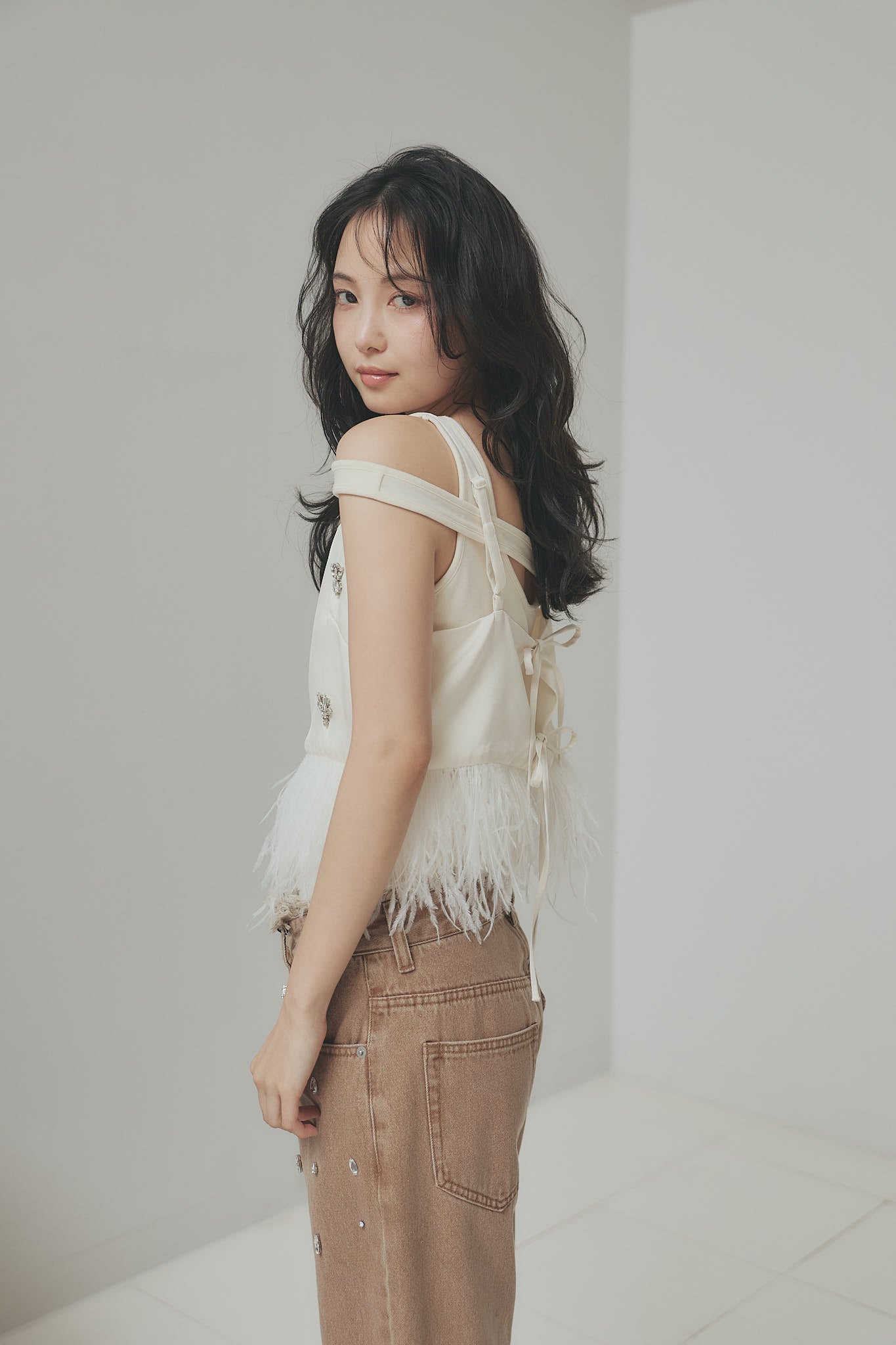 feather design bijou bustier – andequal
