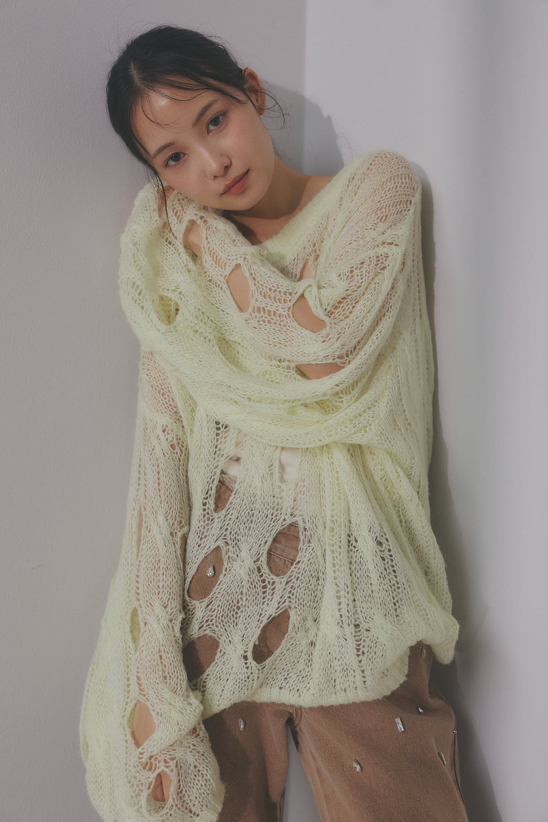 cloudy sheer knit