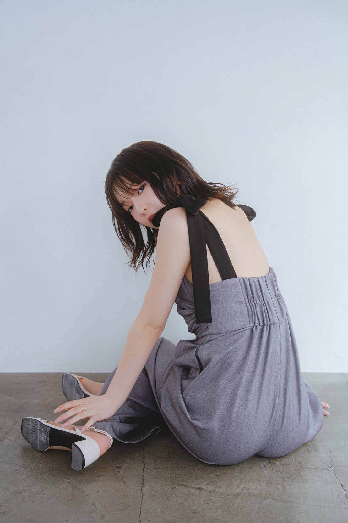 Andequal アンドコール リボンショルダーコンビネゾン ribbon shoulder combinaison – andequal