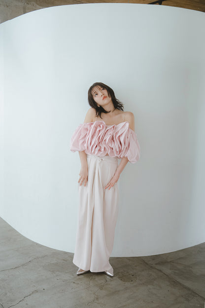 volume off shoulder blouse