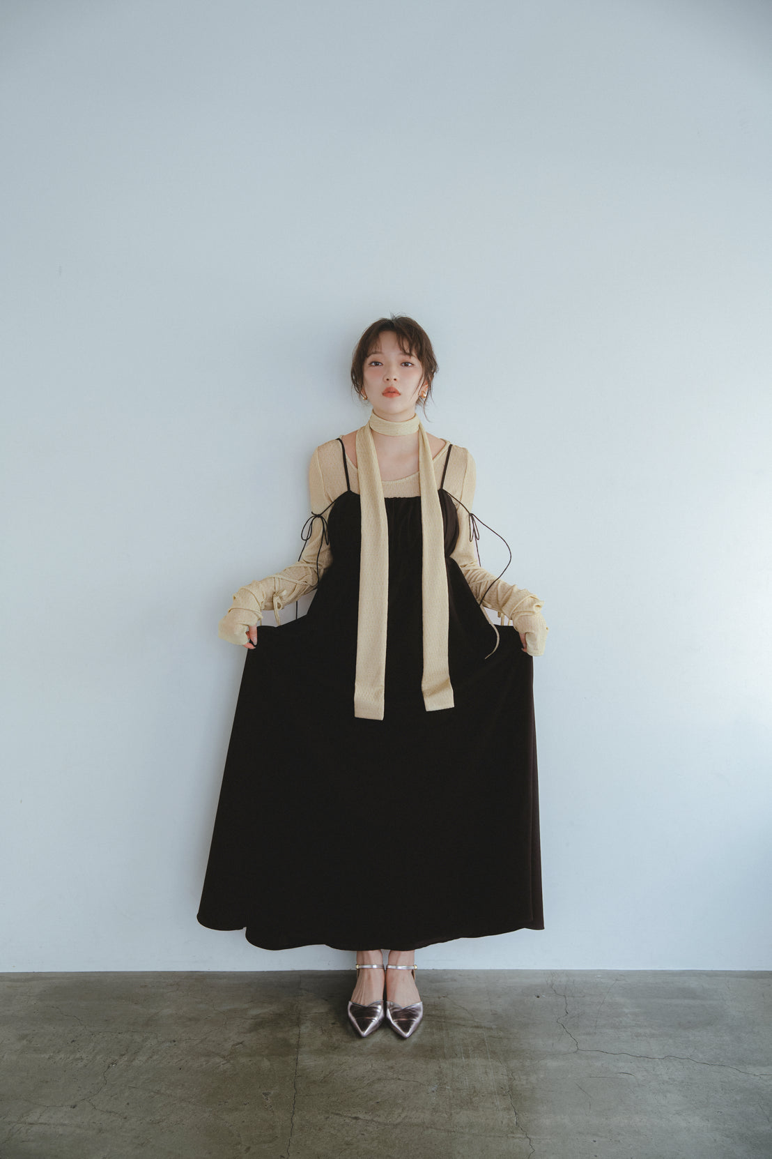 Andequal ribbon sleeve tops タグ付き ribbon sleeve tops – andequal
